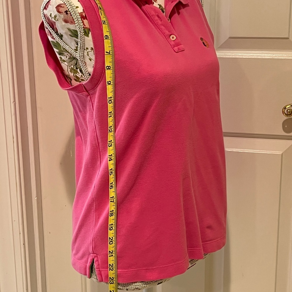 Lauren Ralph Lauren 100% cotton pink polo shirt size - M - Picture 3 of 7